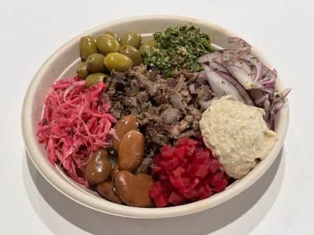 Fried Kibbe Bowl.