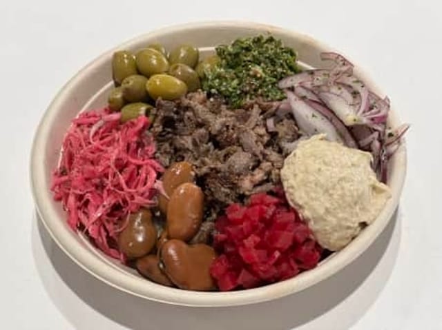 Fried Kibbe Bowl.