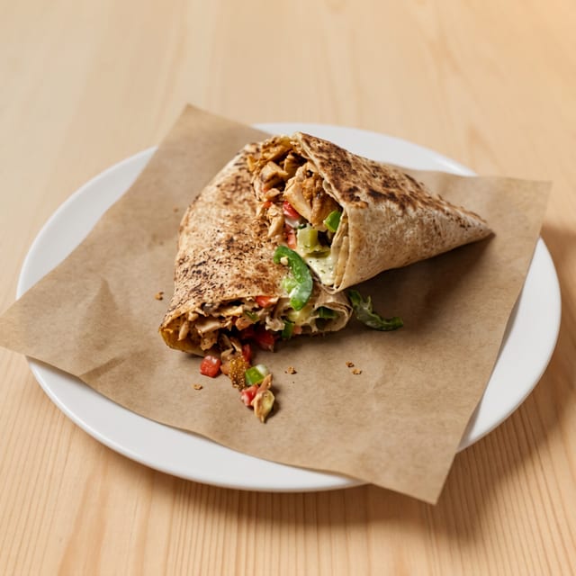 Traditional Chicken Shawarma Wrap Combo.